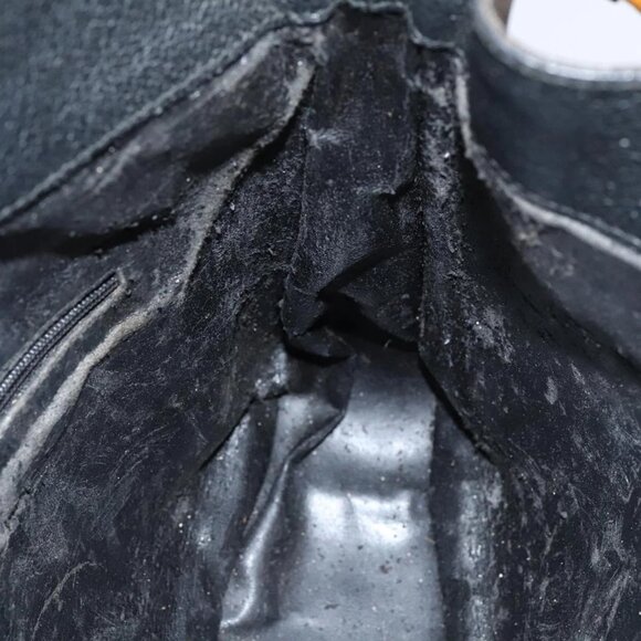 GUCCI Bamboo Hand Bag Suede Leather 2way Brown gold 001 1705 1638 Auth nb444 - Picture 13 of 16